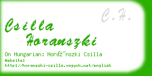 csilla horanszki business card